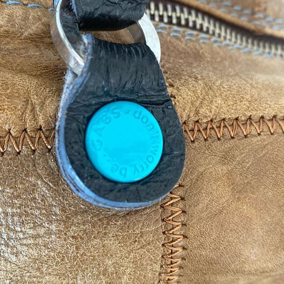 Gabs Franco Gabrielli Italy Patchwork Leather Convertible Tote Shoulder Bag Boho - Picture 12 of 16